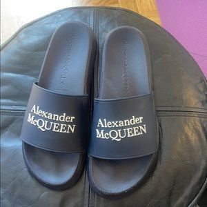 Alexander McQueen Navy Slides